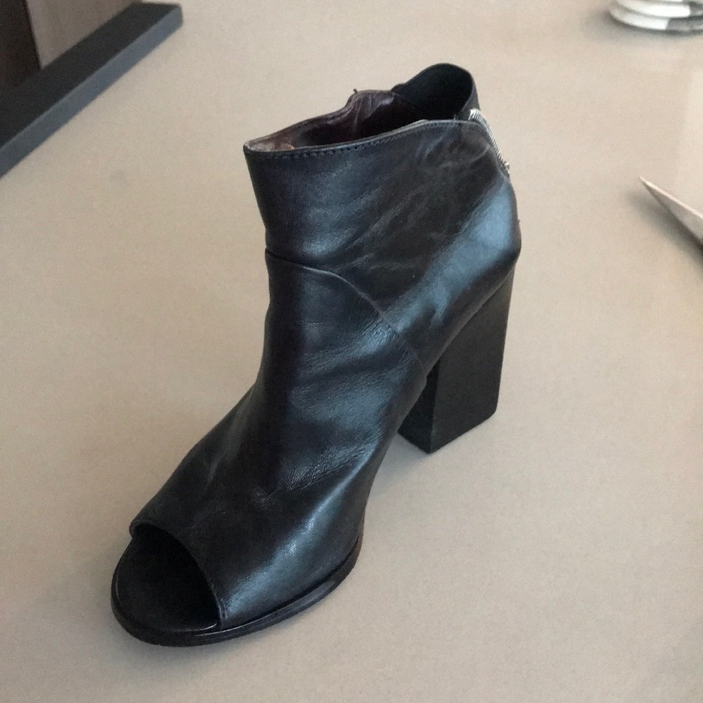 Black Open Foe Booties